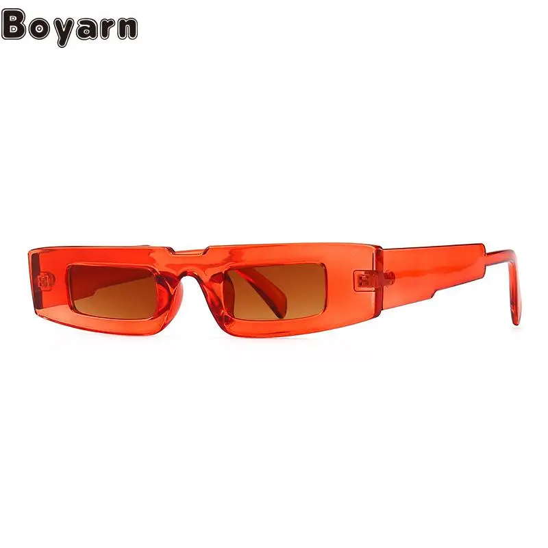 

Boyarn Oculos UV400 Shades Pop Sunglasses Men's Luxury Brand Design Street Shooting Ins Online Celebrity Model Narrow Sunglass