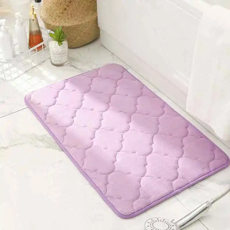 

Absorbent and non slip floor mat, bathroom coral velvet, stepping on the kitchen carpet, door mat grey