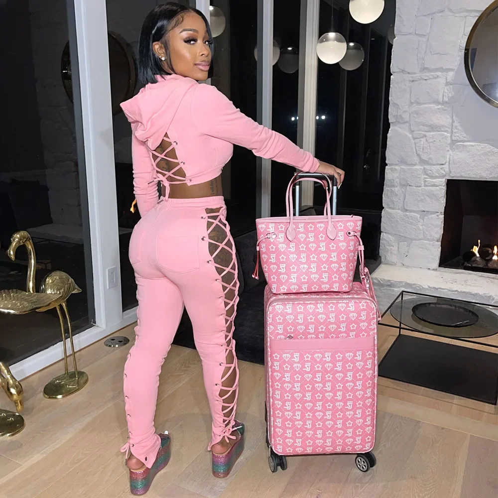 Комплект из двух предметов с логотипом на заказ для женской одежды однотонная