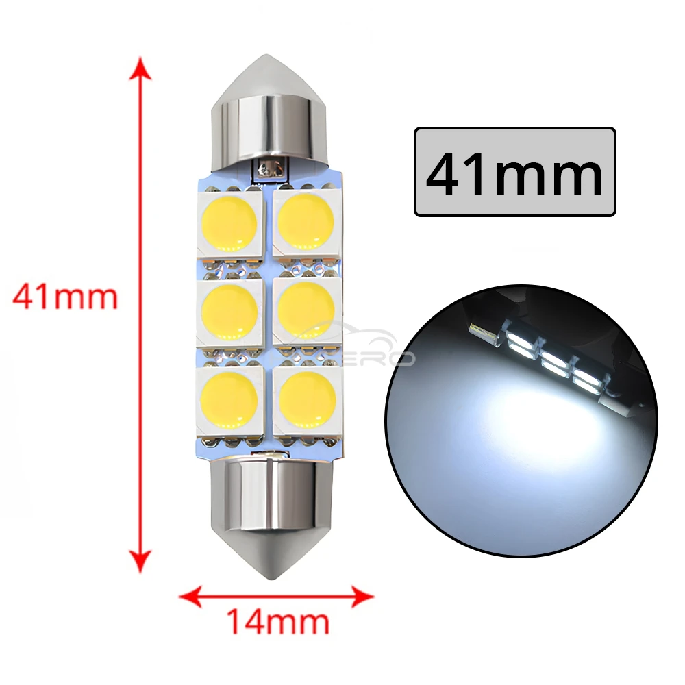 

Авто 5050 6SMD 12 В Светодиодный Купольный Светильник Для Чтения Номерного Знака