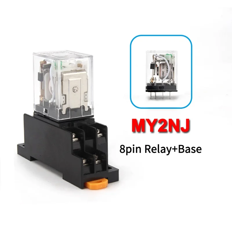 

220/380V AC 10A 8PIN Coil Power Relay General DPDT LY2NJ HH62P JQX-13F Miniature Electromagnetic Relay Switch With Socket Base