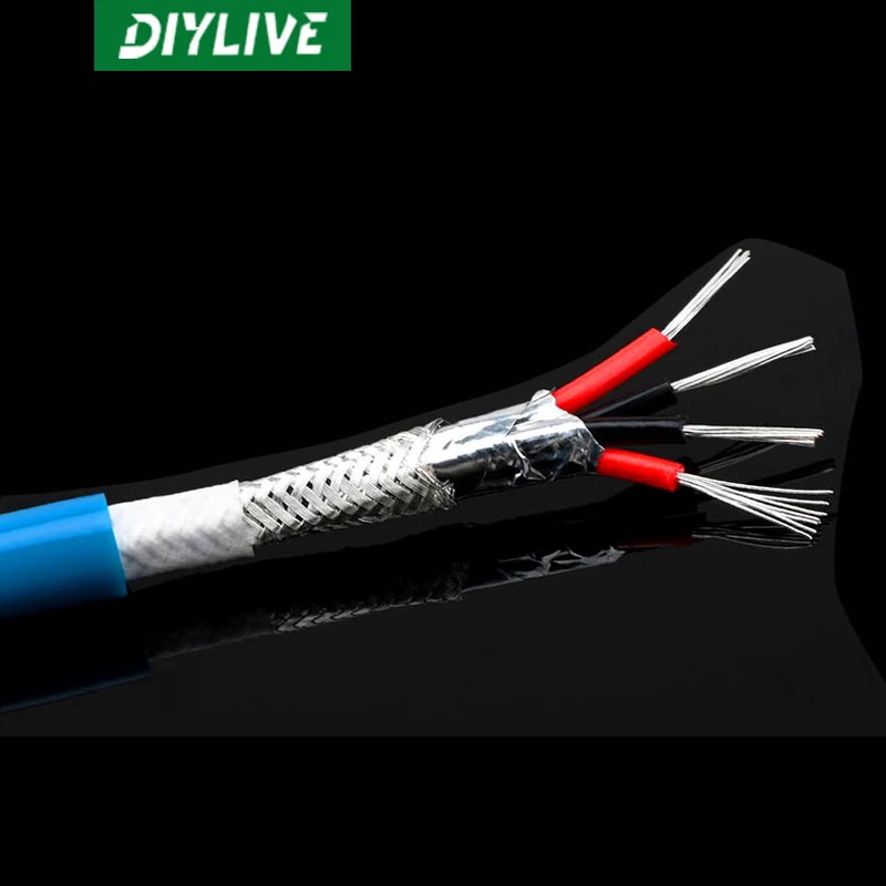 

Кабель для балансировки звука DIYLIVE, Hi-Fi класс, голландский стандарт G5, железная температура, 4 ядра, посеребренный кабель RCA, кабель для сигнал...