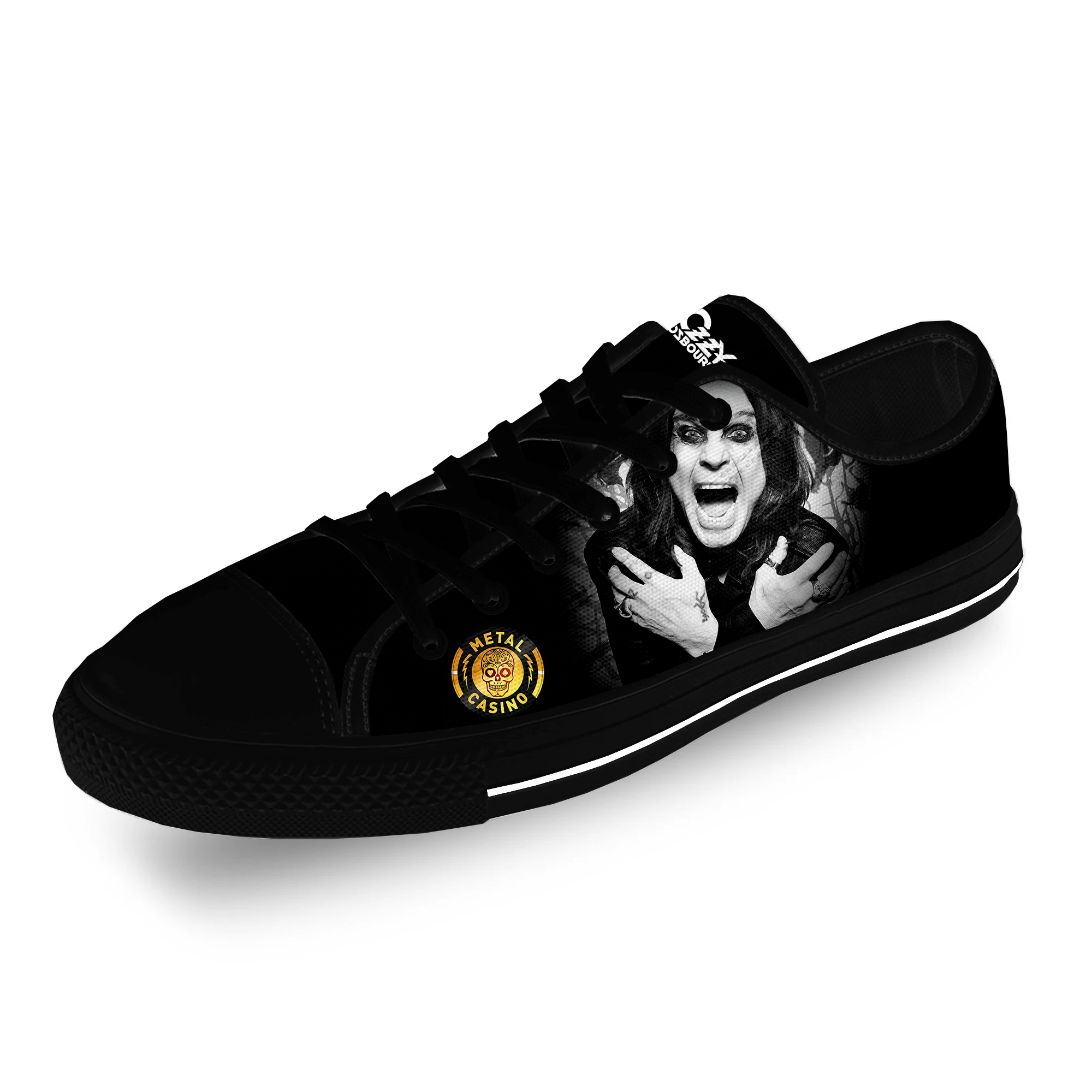 

Osbourne Rock Singer Ozzy Heavy Metal Casual Cloth 3D Print Low Top Canvas Shoes Men Women Lightweight Breathable Sneakers