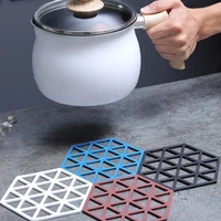 silicone tableware insulation mat coaster cup hexagon mats pad heat insulated bowl placemat home decor desktop kitchen gadget