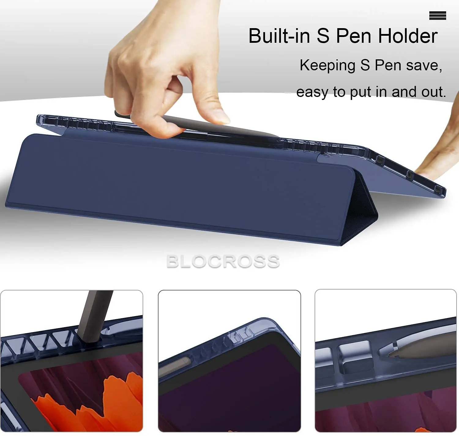 for samsung galaxy tab s7 fe 12 4 inch case s8s7 plus 2022 stand cover auto sleepwake smart tablet magnetic with pencil holder free global shipping