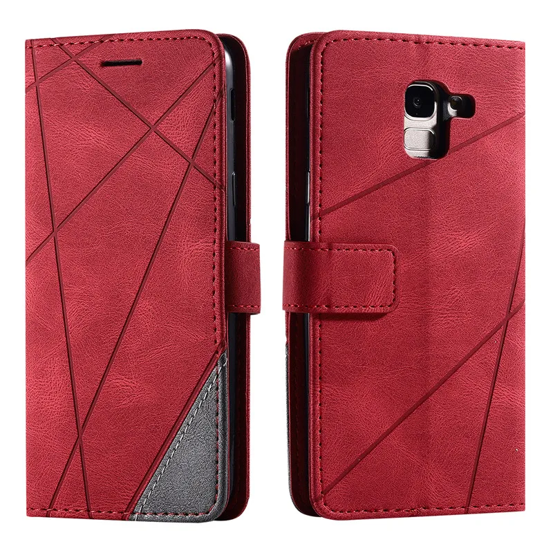 Фото Кожаный чехол 2025 года для Samsung Galaxy J6 2018, чехол с откидной крышкой для Fundas Samsung J6 2018, чехлы для телефонов Galaxy J8 2018 E №2