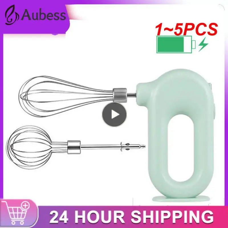 

1 ~ 5 шт. беспроводной ручной миксер для взбивания яиц, инструмент для выпечки, экологически чистый высокоскоростной ручной для портативной кухни