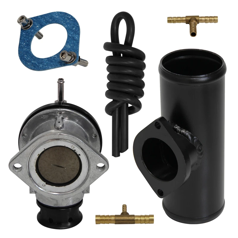 

Универсальная алюминиевая заготовка, внешний выдувной клапан TURBO BOV + 2,25 дюйма, фланцевая труба