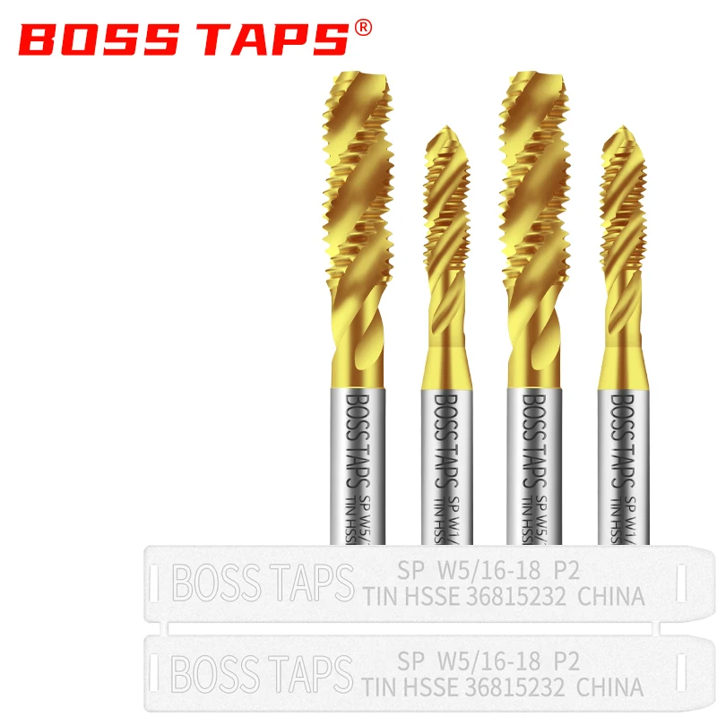 

ЛЕНТЫ BOSS HSSE-M35 Стандартный спиральный рифленый метчик JIS UNC 2-56 3-48 4-40 6-32 10-24 12-24 1/4 3/8 1/2 1-8 Метчики для машинной резьбы