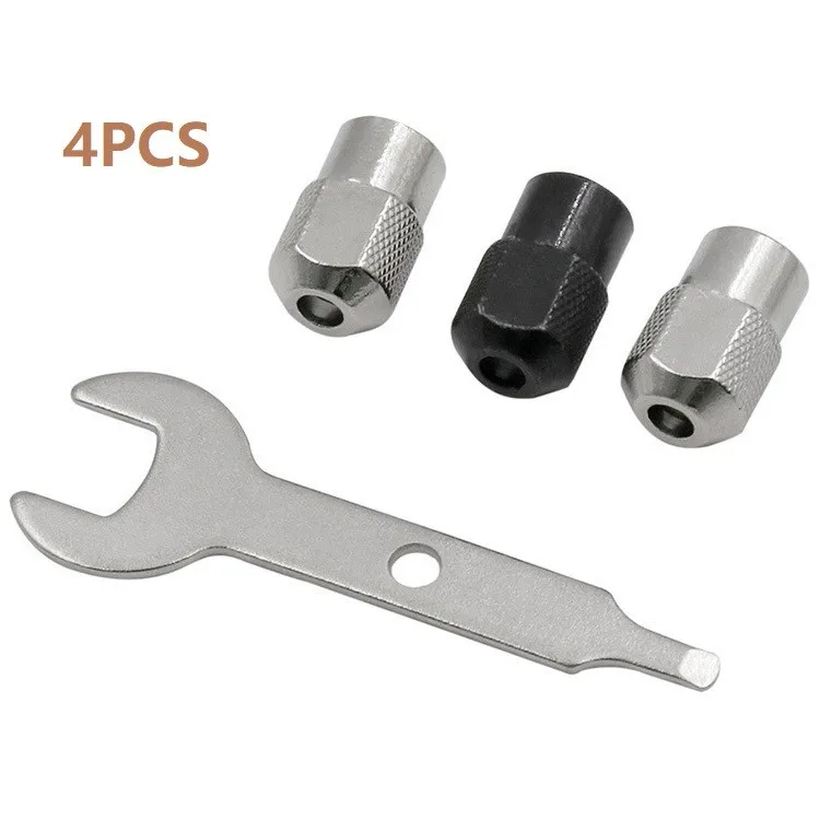 

4pcs M7/M8x0.75 Electric Chuck With Mini Wrench Keyless For Electric Grinding Chuck Power Rotary Tool Accessories