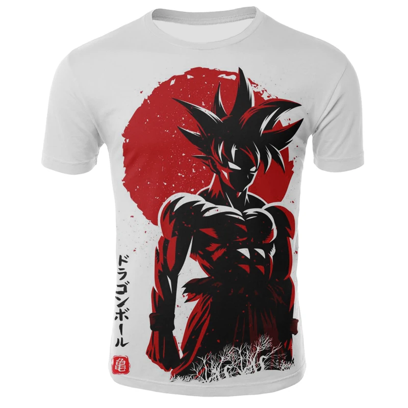 

2022 New Summer Fashion Goku 3D Printing Men's Casual Short Sleeves Street Boys Girls Cartoon Tops Plus Size Hip Hop T-Shirts