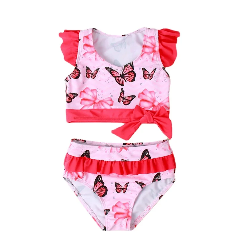 

Toddler Girl Fashion Leopard Swimsuit New Baby Girls Bathing Suit Children Swimwear Comfortable Elastic Swimming Wear Bikinis