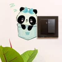 sleeping panda luminous wall sticker luminous wall sticker self adhesive decorative wall sticker in living room and childrens r