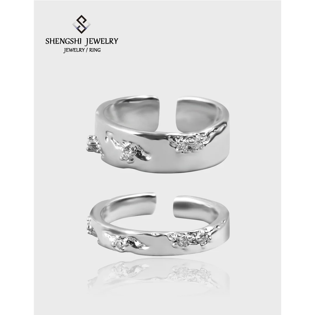 

New Fashion Irregular Cool Punk Couple Rings for Women Men Gothic Lovers Ring Valentine's Day Wedding Anniversary Jewelry Gift