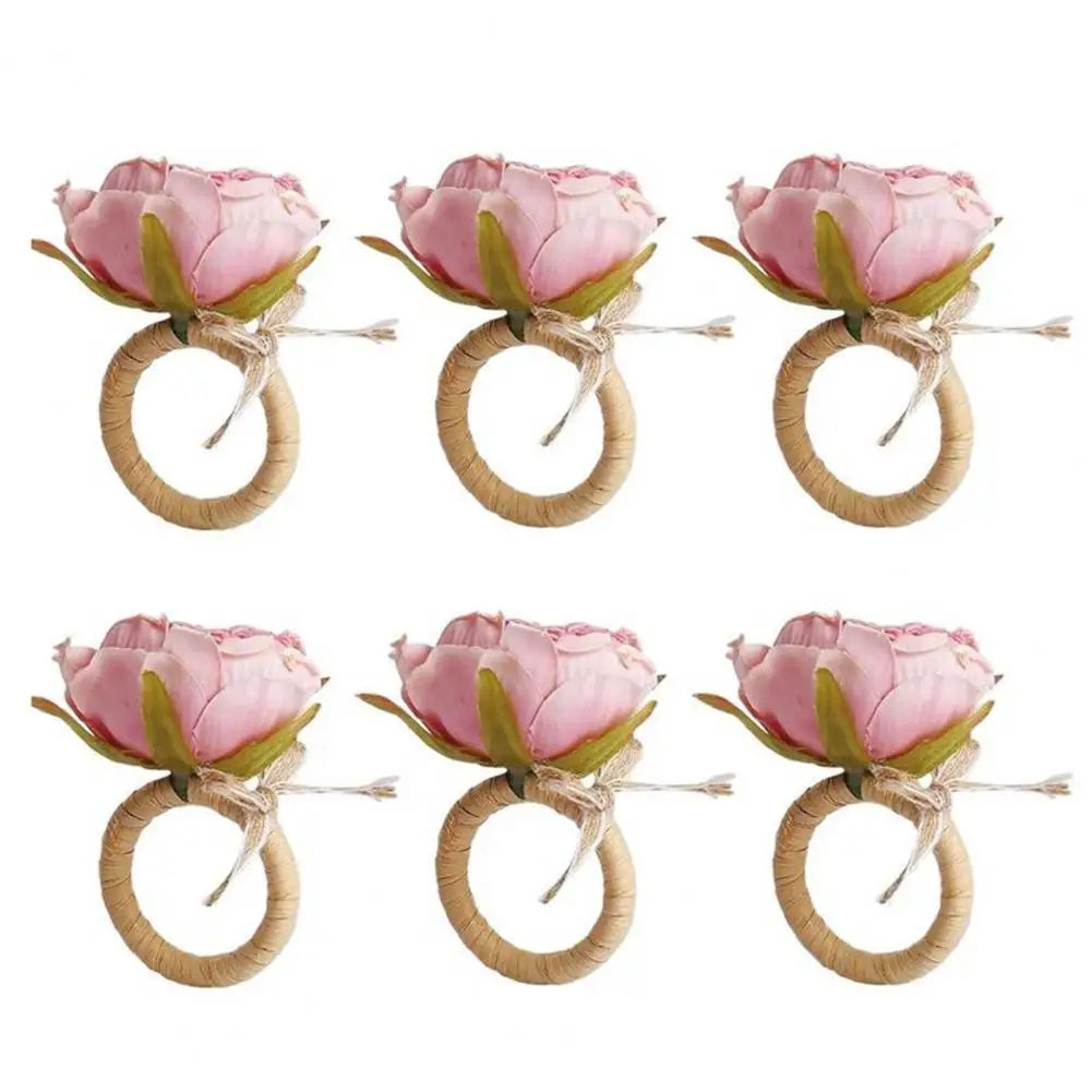 

Кольца для салфеток с розовым цветочком