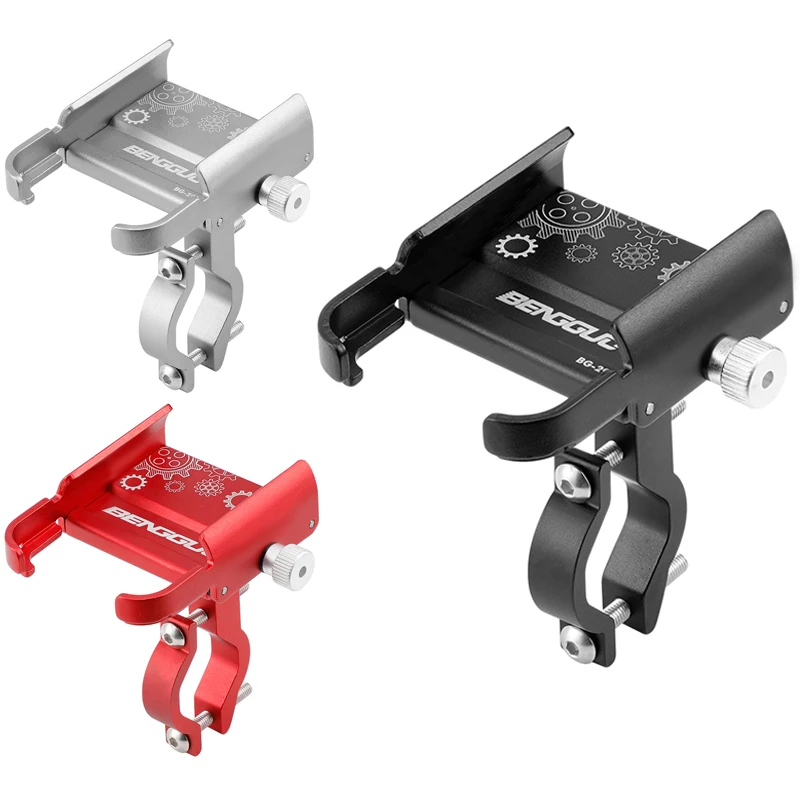 Untoom Motorcycle Scooter Phone Mount Stand Bicycle Holder Aluminum Alloy Adjustable Bike Phone Bracket Cycling Accessories