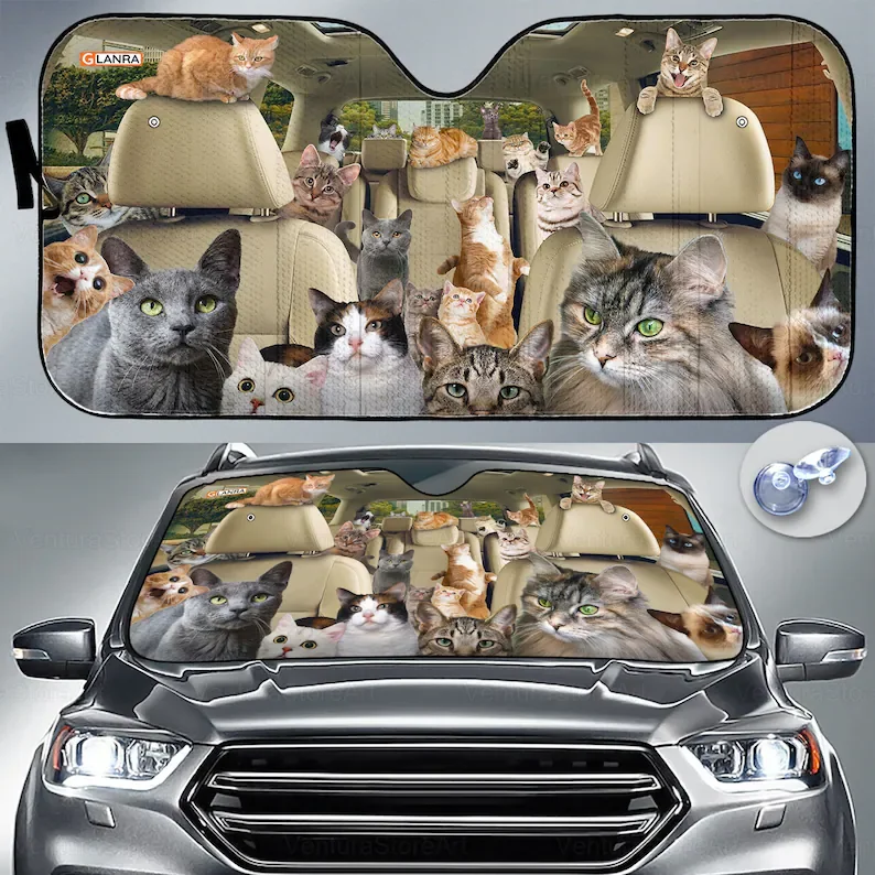 

Солнцезащитный котенок с забавным котом для семейного автомобиля, милые Коты в подарок, Аксессуары для кошек, кошачий автомобильный декор, подарок для Него, кошачий солнцезащитный котенок для лобового стекла