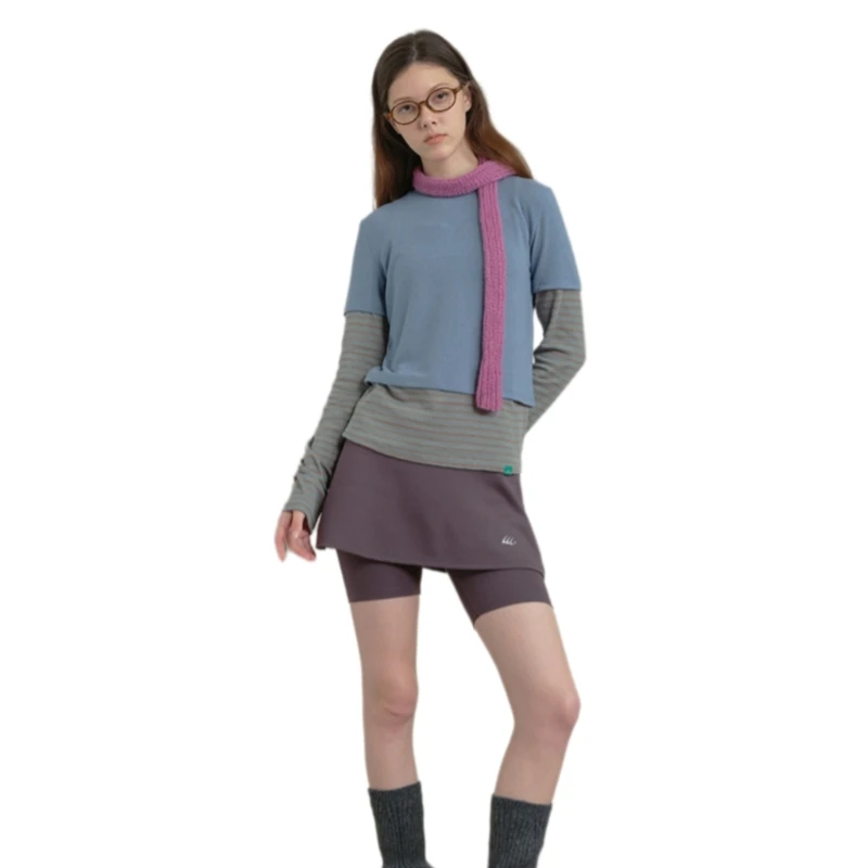 Популярный шейный шарф для девочек удобный декоративный вязаный однотонный