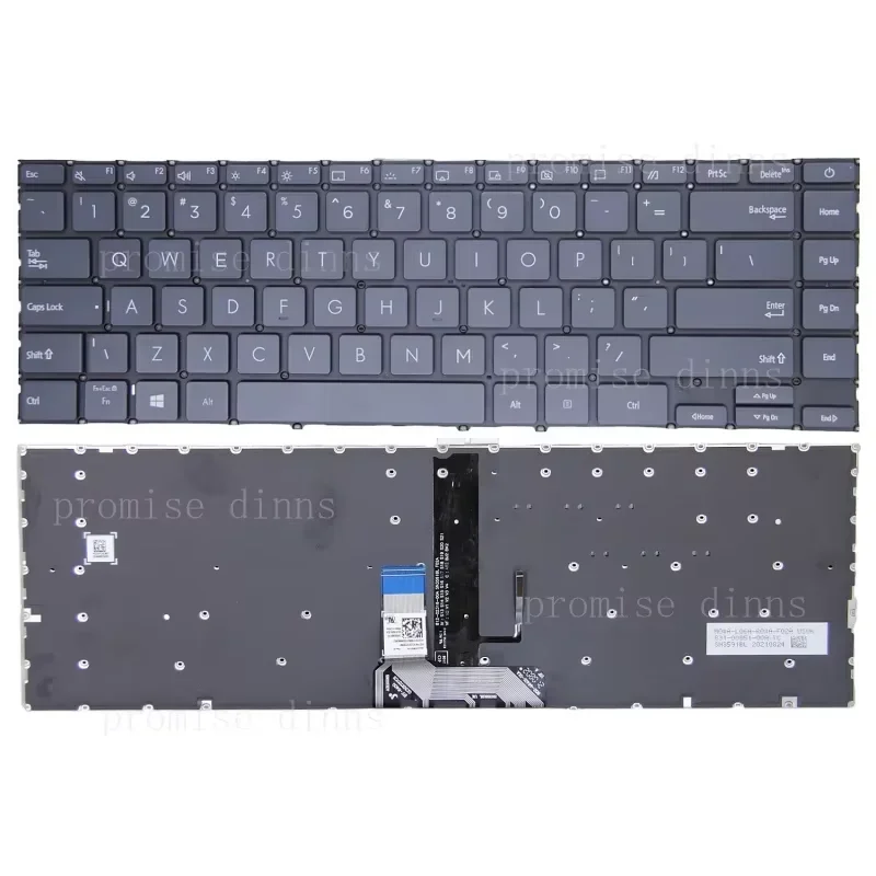 Фото Клавиатура с подсветкой (US) для Asus ZenBook 14 UX425E UX425EA UX425J UX425JA UX425IA №4