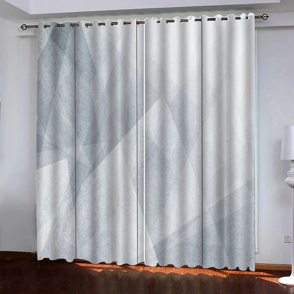 Шторы по индивидуальному заказу для спальни абстрактные геометрические серые