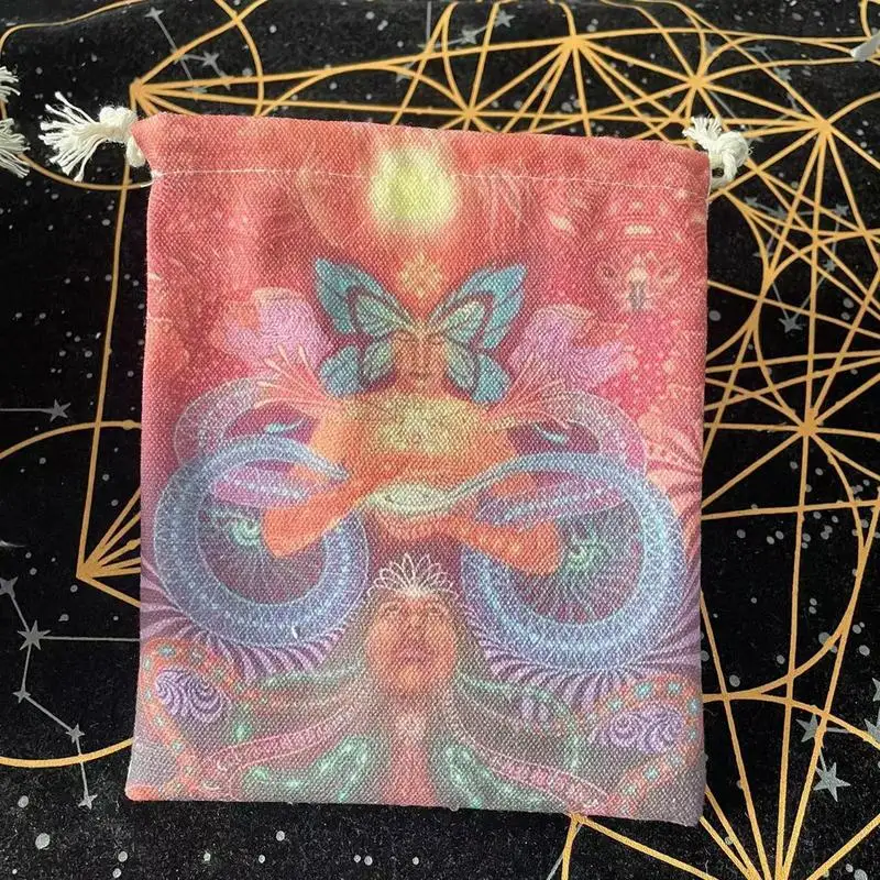 

Tarot Card Pouch Illusory Midu Tarot Cards Fabric Bag Jewelry Pouch 13x18cm Tarot Card Bag Dice Bag Tarot Card Holder Bags