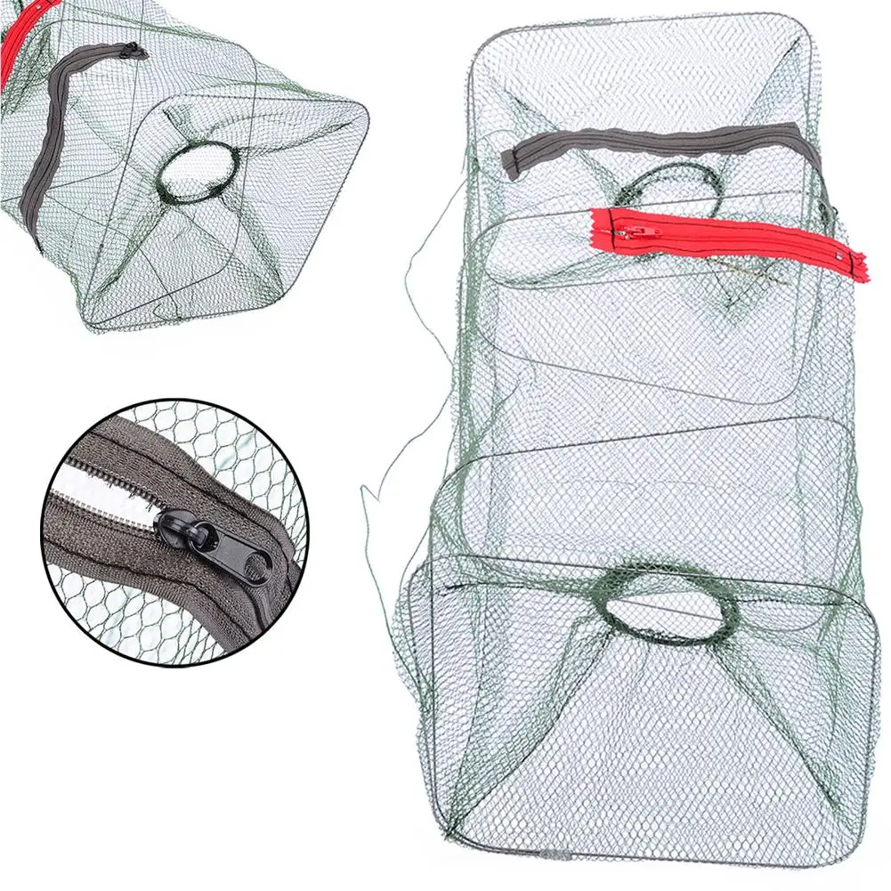 

Portable Foldable Shrimp Cage Fish Trap Net Fishing Gear For Catching Shrimp Crayfish Lobster Crab Fishing Accessories Wholesale