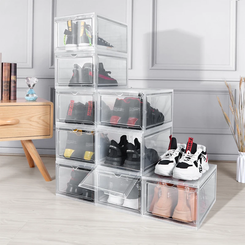 Жесткий Пластиковый Ящик Для Хранения Обуви Кроссовок Air Jordan Металлический