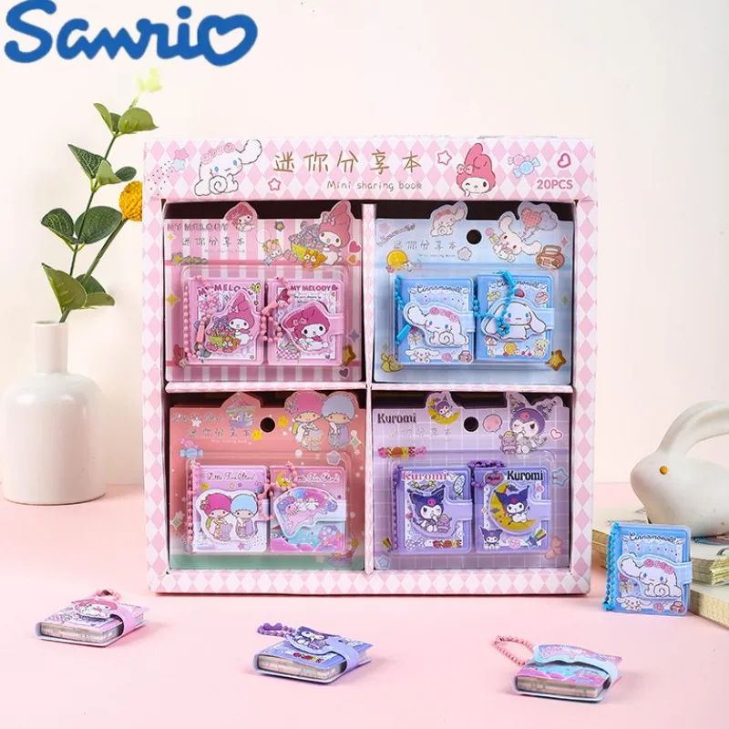 

20pcs Sanrio Mini Notebooks Kuromi Cinnamoroll Portable Notepad Daily Weekly Agenda Planner Stationery School Office Supplies