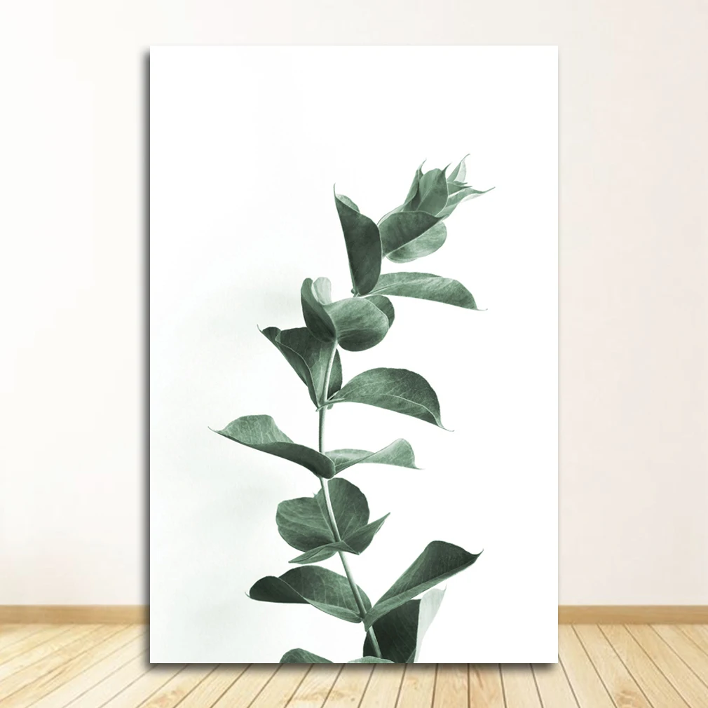 

Художественная живопись на холсте, настенные картины для гостиной, Декор, абстрактные линии зеленых растений, винтажный постер, скандинавские плакаты и принты на стену