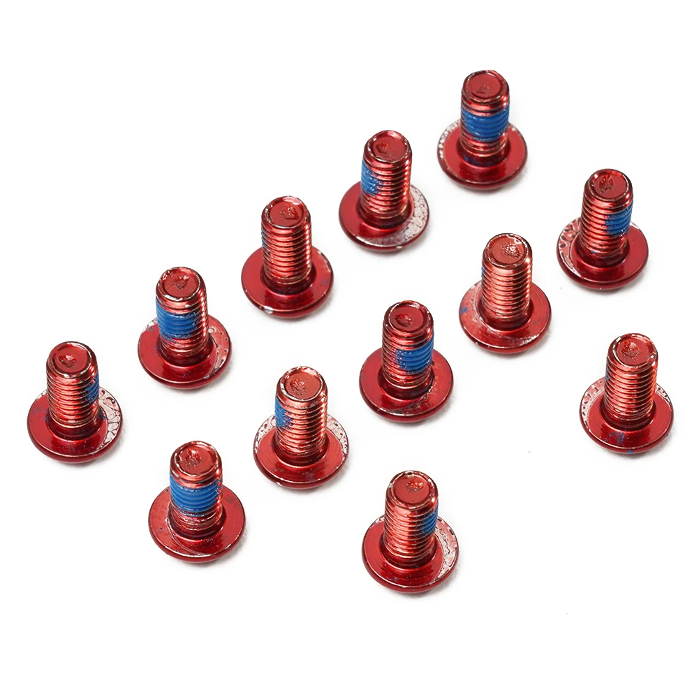 

12pcs M5x9mm Colorful Bike Disc Brake Rotor Bolts Steel T25 Bicycle Brakes Disc Screws For MTB Bike Cycling Fixing Accessories