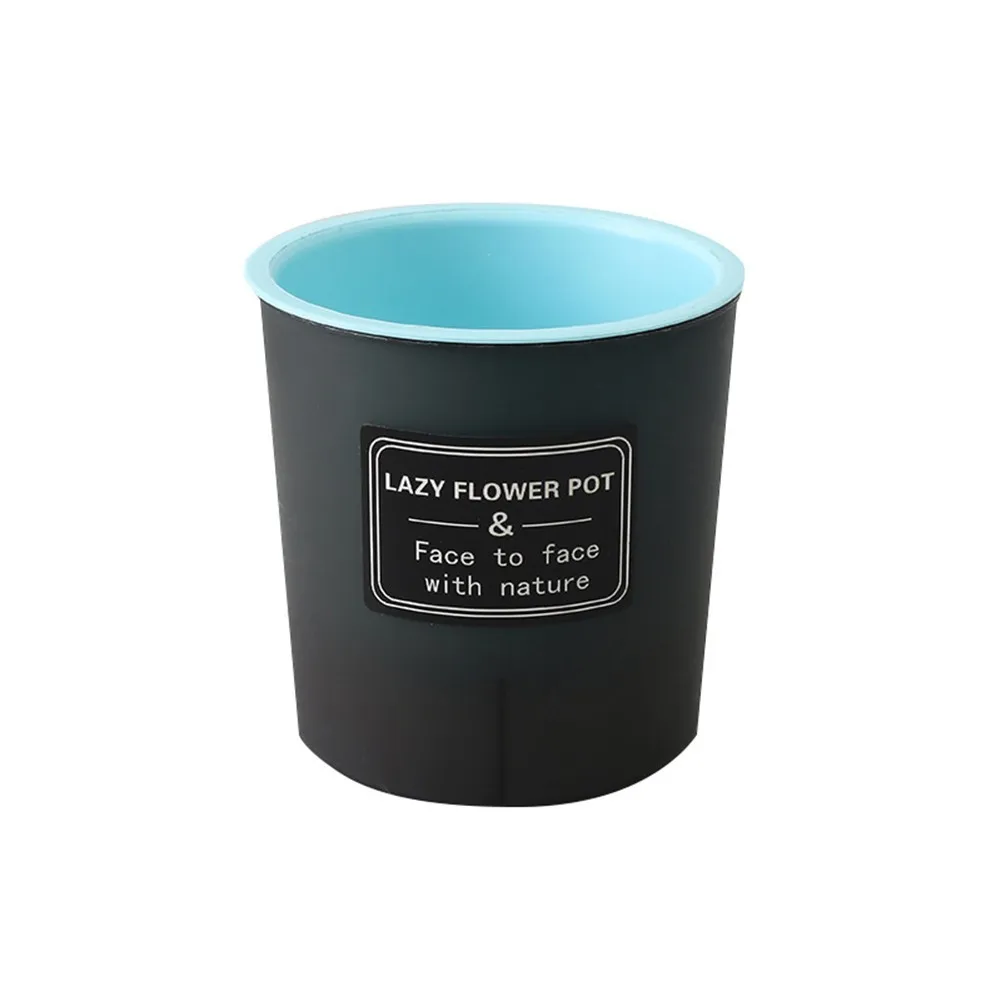 

1PCS Watering Planter Plastic Flower Plant Pot Lazy Flowerpot Outer Basin With Inner Garden Pots Planters