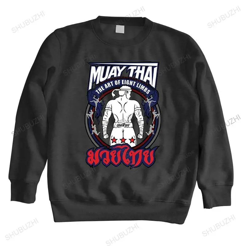 Весна-осень Мужской Муай Тай Strong Back Fighter Значок Логотип свитер с длинным рукавом