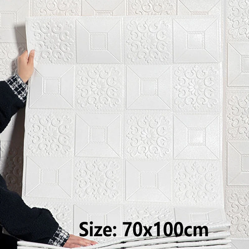 

70×500cm 3D Retro Brick Pattern Wallpaper Home Decoration DIY Living Room Bedroom Kitchen Self-Adhesive Waterproof Wall Sticker