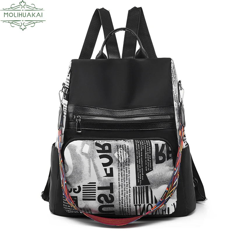 

Casual Oxford Cloth 3 In 1 Backpack Female Shoulder School Book Bags Women Daily Travel Anti-Theft Bagpack Rucksack Mochilas Sac