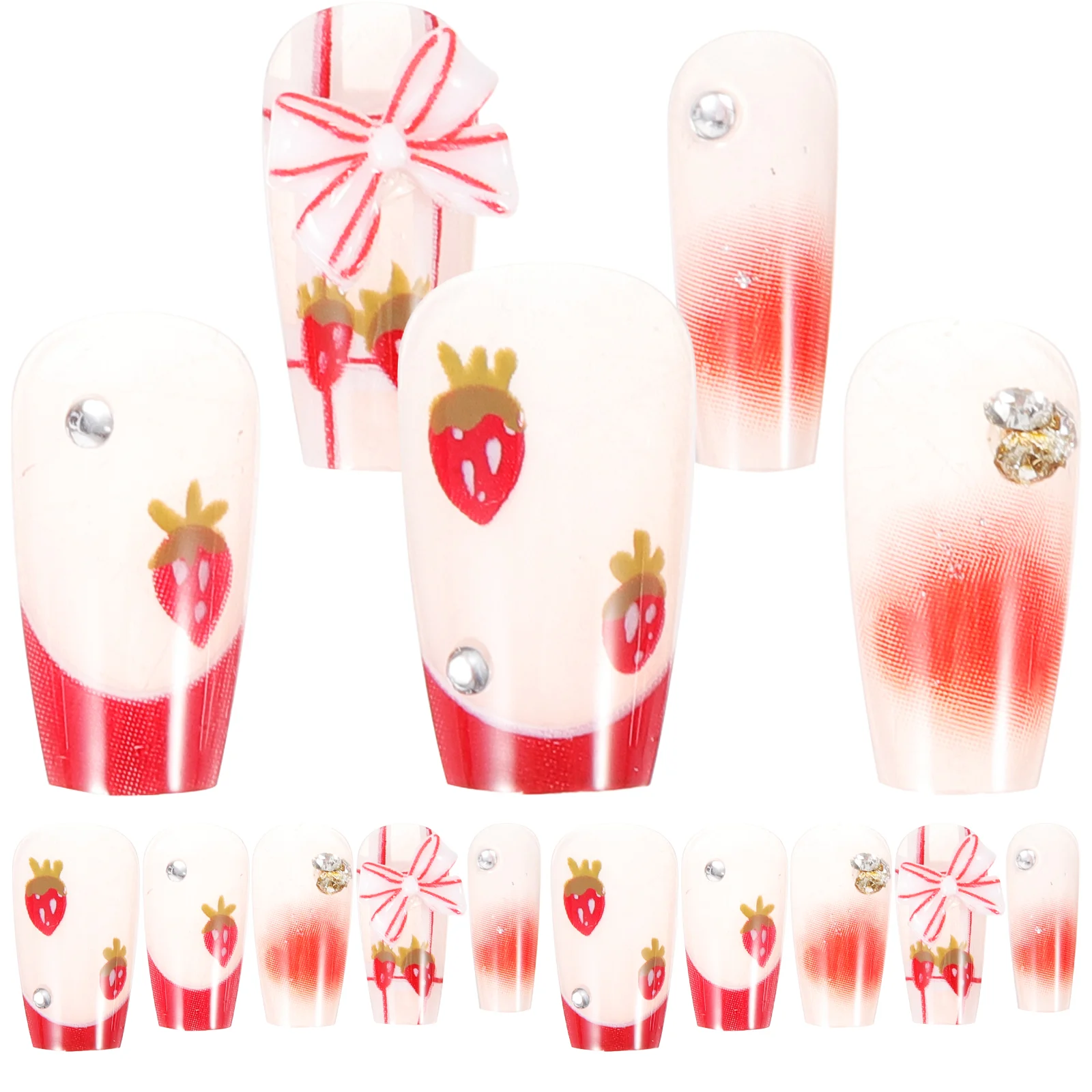 

1 Set Women Press on Nails Women Fake Nails Cute Nails Stickers Teen Girls Manicure Supplies