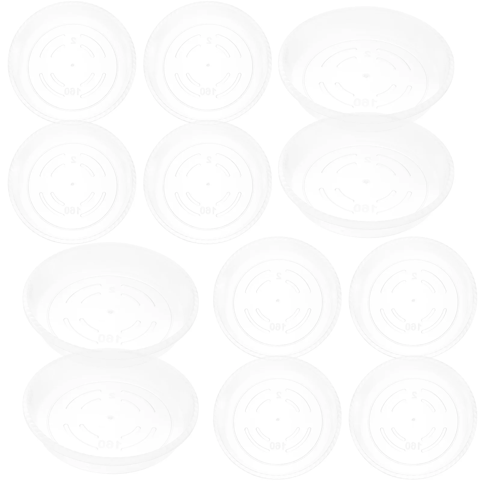 

20 Pcs Transparent Flowerpot Tray Round Shaped Plant Saucer Circle Juicy Drainage Plastic Planter Saucers Pp Succulent Plants