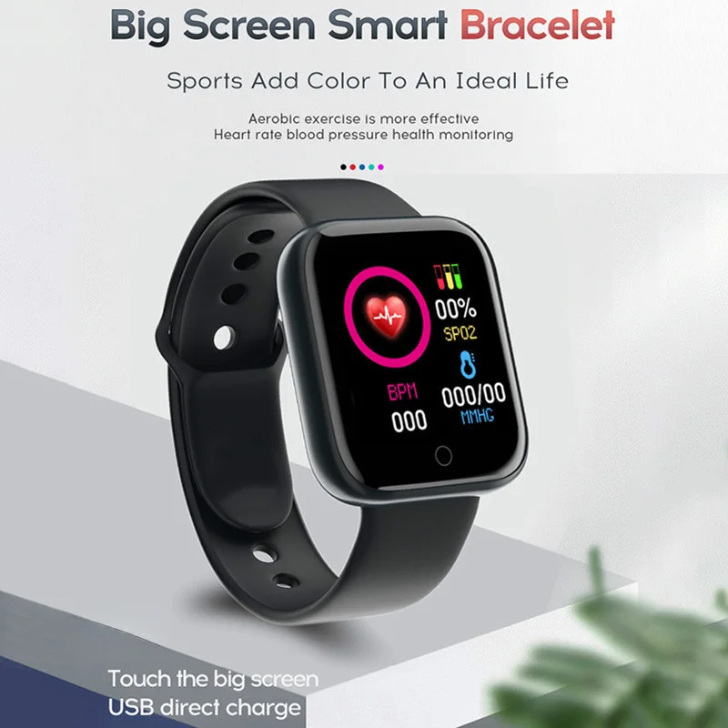 

D20 Pro Smart Watch Y68 Bluetooth Fitness Tracker Sports Watch Heart Rate Monitor Blood Pressure Smart Bracelet for Android IOS