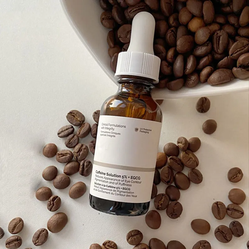 10Pcs/Lot Caffeine Solution 5% EGCG Reduces Appearance Eye Contour Pigmentation and Of Puffiness 30ml  Primer Serum