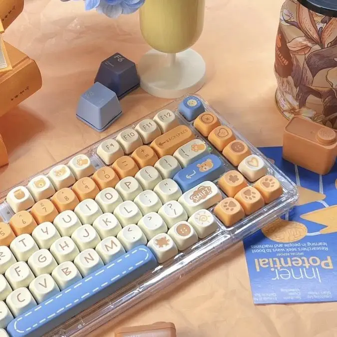 Колпачок для клавиш Pudding Bear MOA высота pbt сублимация 68 75 82 87 немеханическая