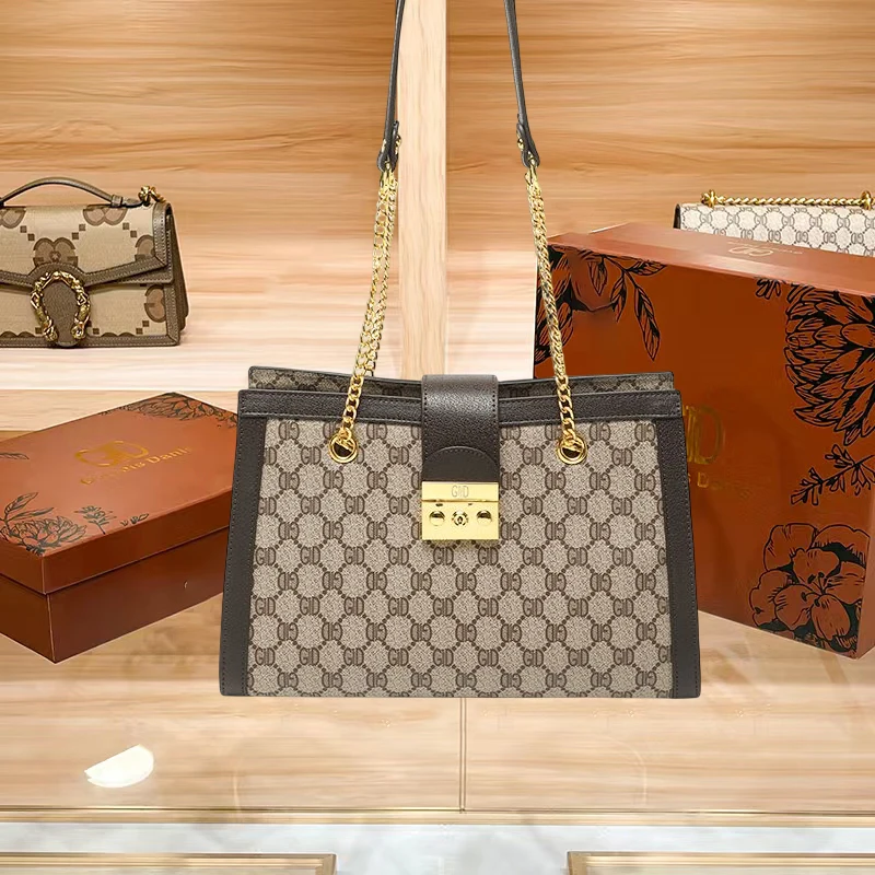 

Ladies Handbags 2023 Designer Luxury Shoulder Bag for Women Simple Large Capacity Purse Female Travel Business Chain Flap Bags