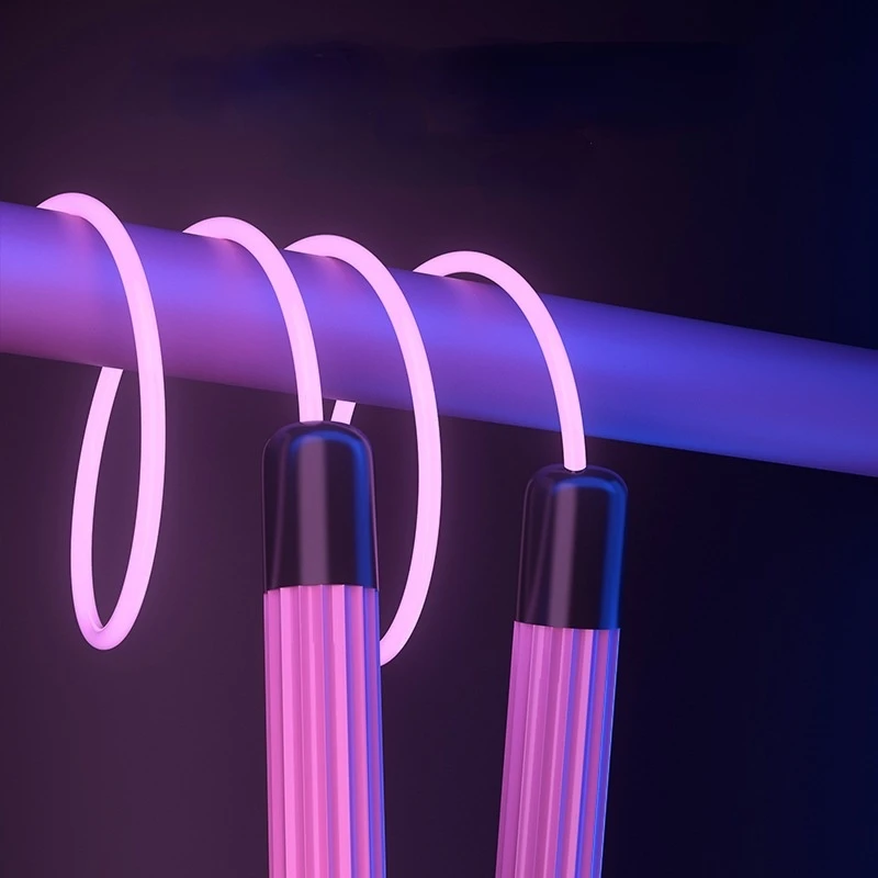 Llluminated Скакалка для спорта фитнеса может быть светящийся регулируемый