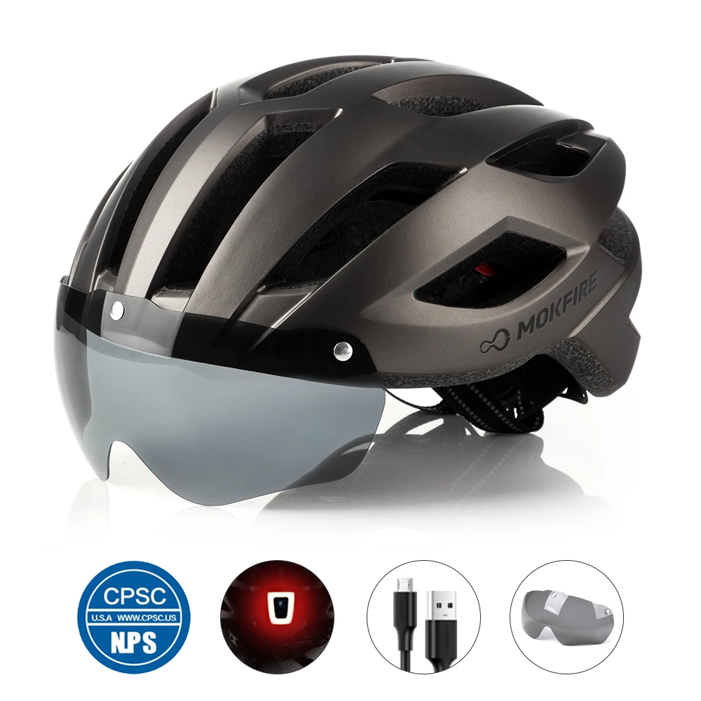 

Led Light Cycling Helmet Road Mountain Bike Helmet Casco MTB Bicycle Adult Helmet With Tail-Light Sport Safe Bike Bicycle Helmet