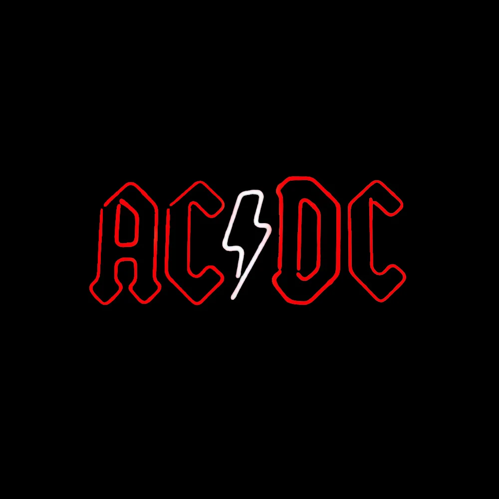 AC DC Australia Hard Rock Music Neon Sign Lamp Handmade Real Glass Tube Beer Bar KTV Club Party Decoration Display Light 17