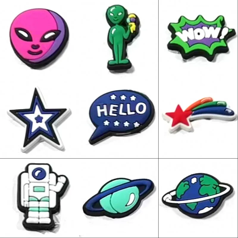 

10 PCS Aliens Planet Astronaut Suit Beach Clogs Ornaments Boys Present