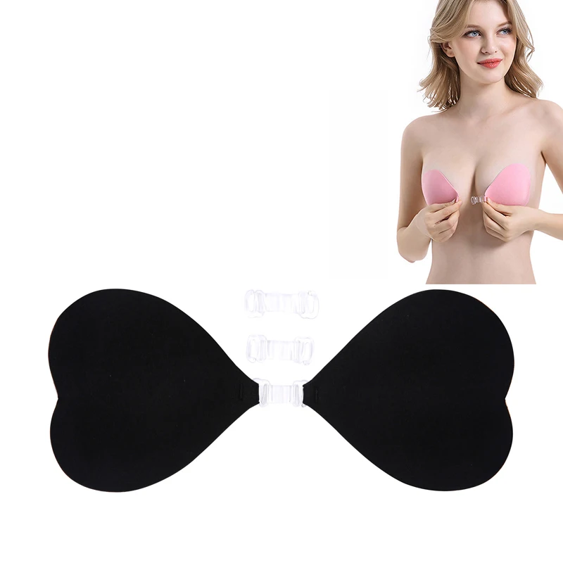 

Women Push Up Love Heart Sexy Strapless Seamless Adjustable Paste Reusable Bra Sexy Invisible Bra Silicone Adhesive Sticky Bra