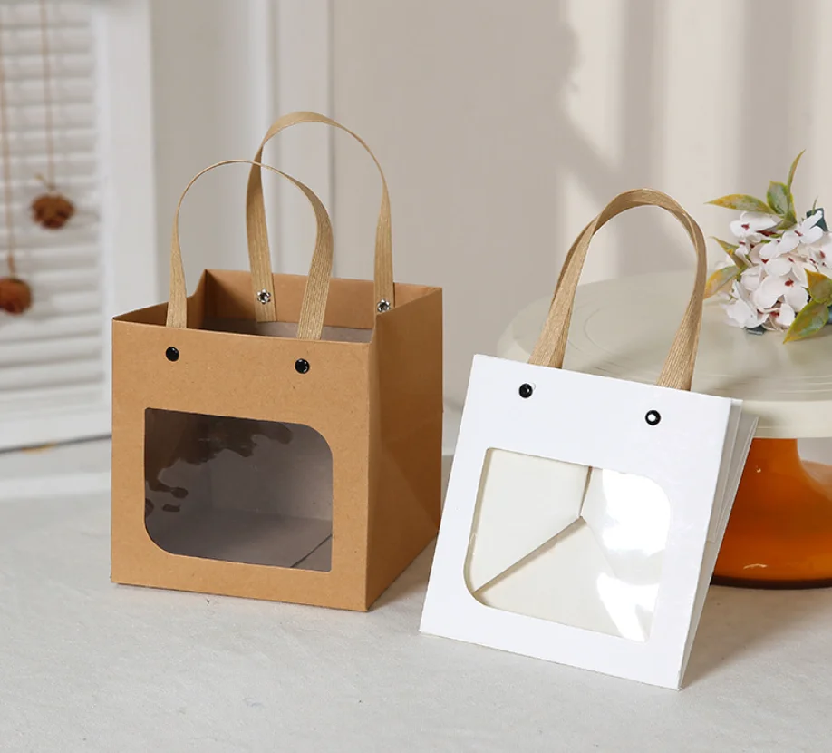 

10 шт. ручные маленькие подарочные пакеты, квадратные пакеты из крафт-бумаги для свадьбы, дня рождения, домашвечерние, подарки, белые пакеты д...