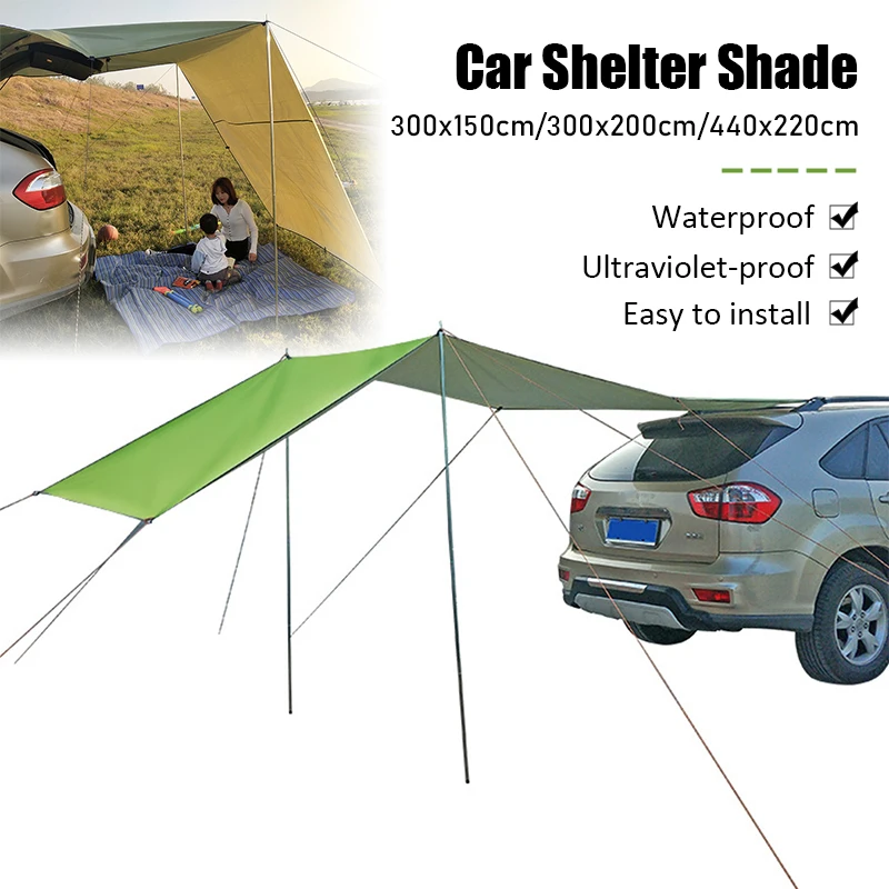 

Автомобильный навес, тент для кемпинга, боковая крыша автомобиля, тент, водонепроницаемая УФ портативная палатка для кемпинга, автомобильн...