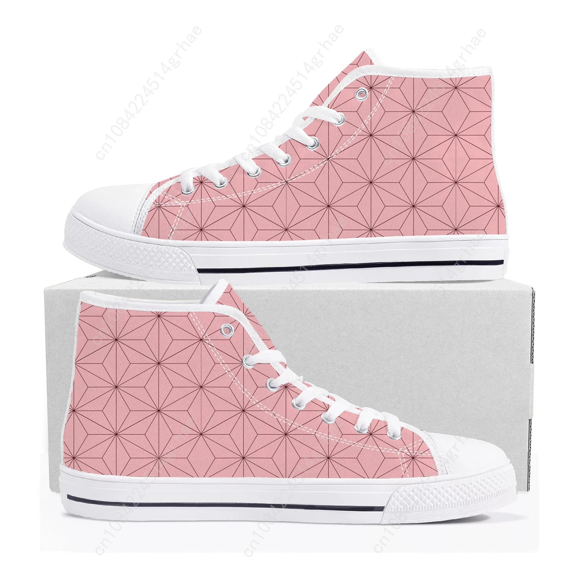 Anime Cartoon Cosplay Nezuko Tanjirou Zenitsu Rengoku wysokie trampki męskie damskie nastolatki płócienne tenisówki para niestandardowe buty