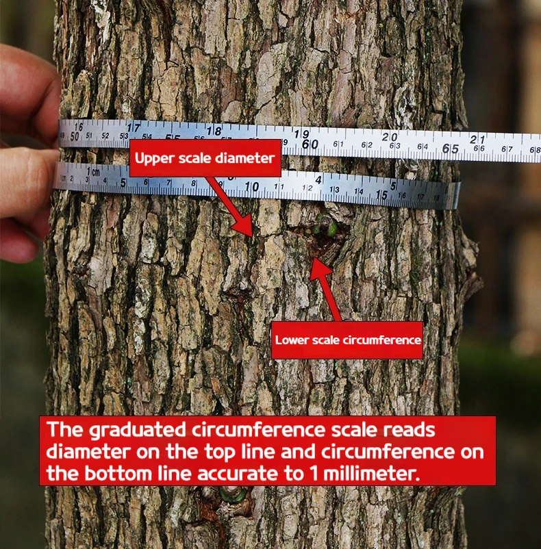 Удобная Садовая Измерительная Линейка Для Диаметра/окружности Деревьев -