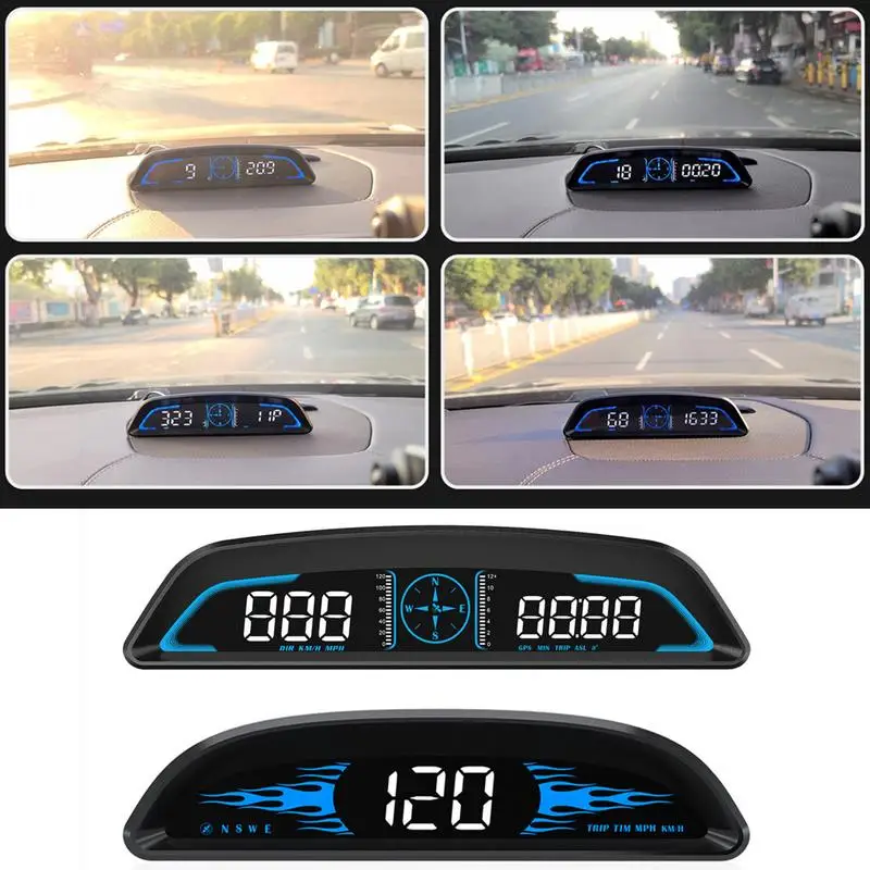 Car Head Up Display G2/ G3 Digital GPS HUD Speedometer With Overspeed Warning Water Temperature Clock For Car Accessories